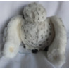 Folkmanis - Handpuppe - Schneeeule Snowy Owl - weiß mit hellgrauen Punkten - mit drehbarem Kopf - ca. 25 cm groß