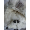 Folkmanis - Handpuppe - Schneeeule Snowy Owl - weiß mit hellgrauen Punkten - mit drehbarem Kopf - ca. 25 cm groß