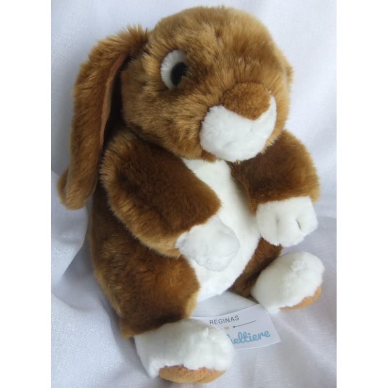 Westkauf GmbH - Plüschtier - Hase - braun, weiß  - ca. 23 cm groß - sitzend
