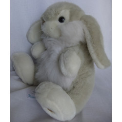 TCM - Tchibo - Plüschtier - Hase Charly - grau, weiß - ca. 27 cm hoch und ca. 25 cm lang - sitzend