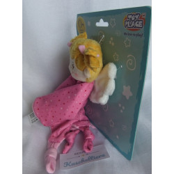 Toy Place - Müller - Schmusetuch - Engel - rosa, weiß, dunkelrosa Sternchen - ca. 20 cm lang