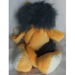 Sigikid -  Duden - Handpuppe - Löwe Lucky - gelb, weiß mit blauer Mähne - ca. 50 cm lang - Schlenker