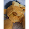 Sigikid -  Duden - Handpuppe - Löwe Lucky - gelb, weiß mit blauer Mähne - ca. 50 cm lang - Schlenker