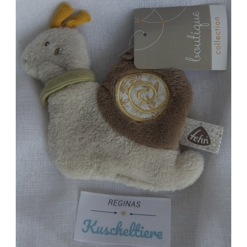 Fehn - Boutique Colletion - Knistertuch - Schnecke - grau, braun - ca. 11 cm lang