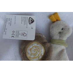 Fehn - Boutique Colletion - Knistertuch - Schnecke - grau, braun - ca. 11 cm lang