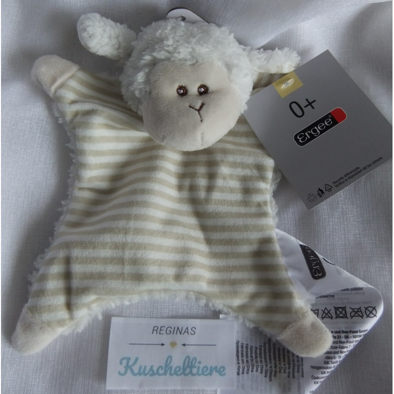 Kik - Ergee - Schmusetuch Schaf - gestreift - ca. 18 cm lang