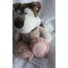 Nici - zwei Plüschtiere - Hund - Husky Jill - in liegend ca. 35 cm groß und Schlenker ca. 25 cm groß