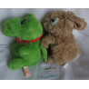 Zwei Plüschtiere - Sparkasse  Plüschtier Dino und Toffifee Oryxgreen Hase