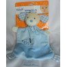 Beauty Baby - Schmusetuch - Hund mit Applikation Flugzeug - hellblau - mit Rasselgeräusch - ca. 25 cm lang