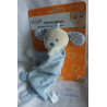 Beauty Baby - Schmusetuch - Hund mit Applikation Flugzeug - hellblau - mit Rasselgeräusch - ca. 25 cm lang