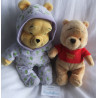 zwei Plüschtiere - Joy Toy Disney Winnie Pooh und Nicotoy Disney Winnie Pooh mit Schlafanzug (Motive leuchten im Dunklen)