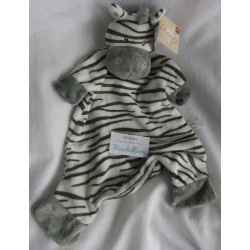 Suki - Geese Design Trends - Schmusetuch - Zebra - grau-weiß gestreift, grau - ca. 35 cm lang