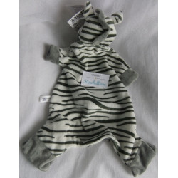 Suki - Geese Design Trends - Schmusetuch - Zebra - grau-weiß gestreift, grau - ca. 35 cm lang