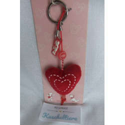 Nici - Schlüsselanhänger - Love Dog Plüschherz, Kunststoffperlen und kleiner Hund (Kunststoff)