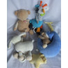 Vier Spieluhren - Topomini Giraffe und Schaf - Uni-Toys Bär im Mond - MaxiMo Bär