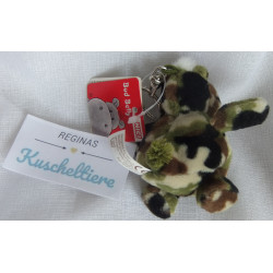 Nici - Schlüsselanhänger - Nilpferd Bud Belly camouflage mit kleinem roten Herzchen auf dem Bauch - ca. 9 cm groß
