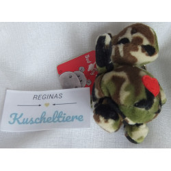 Nici - Schlüsselanhänger - Nilpferd Bud Belly camouflage mit kleinem roten Herzchen auf dem Bauch - ca. 9 cm groß