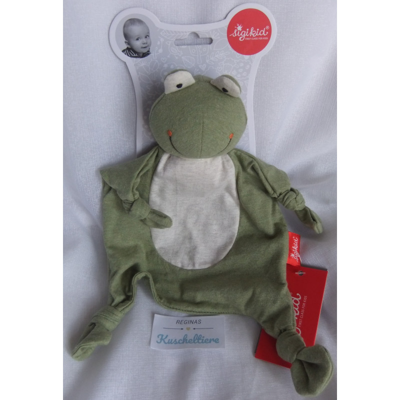 Sigikid - Schmusetuch - Frosch - grün meliert/beige meliert - ca. 25 cm lang