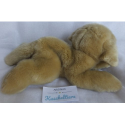Teddy Hermann - Plüschtier - Hund Golden Retriever - hellbraun - ca. 25 cm groß -  liegend