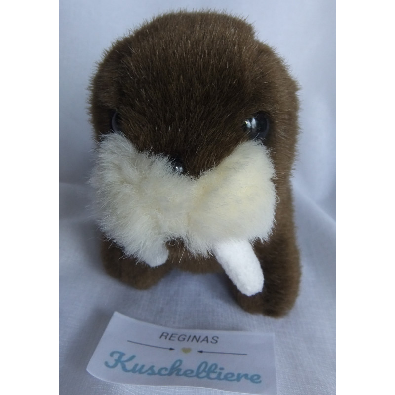 Kuschelwuschel Karstadt - Plüschtier - Walross - Braun, weiß - ca. 15 cm groß - liegend