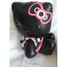 Sanrio Co.  Hello Kitty Mac Cosmetics - Katze aus Kunstleder mit einem gestreiften Lackkleid - ca. 21 cm groß - sitzend