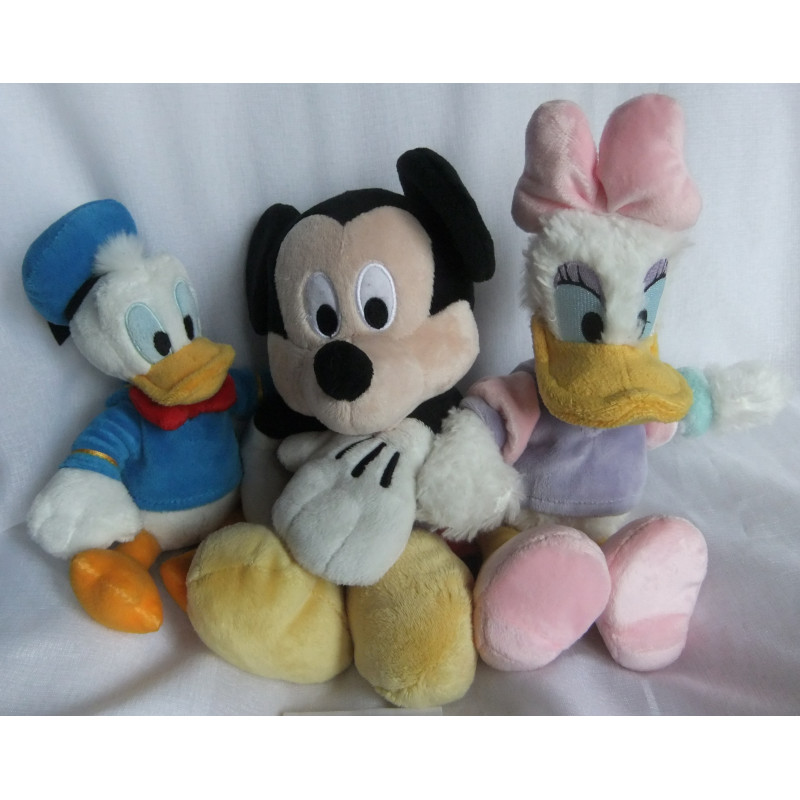Disney - drei Plüschtiere - Mickey Mouse, Donald Duck und Daisy