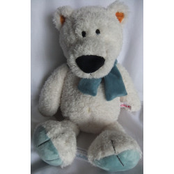 Nici - Plüschtier - Eisbär Bignic weiß, orange, blau mit Schal blau - ca. 50 cm groß Schlenker