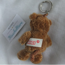 Nici - Schlüsselanhänger - Bär Valentin braun mit kleiner roter Herzapplikation - ca. 10 cm  groß - Schlenker