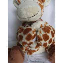 Nicotoy - Plüschtier - Giraffenpärchen - Giraffenmama mit Baby - ca. 25 cm groß - sitzend