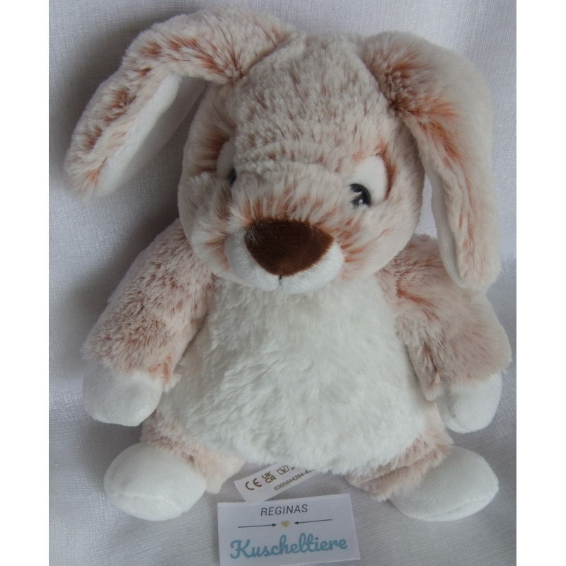 Nicotoy - Plüschtier - Hase - rotbraun-weiß meliert, weiß - ca. 20 cm groß - sitzend
