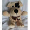 Nicotoy Belgien - Hund Brauntöne mit Strickschal braun - ca. 45 cm groß