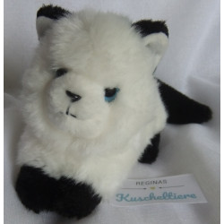 Nicotoy - Plüschtier - Katze - weiß, schwarz - ca. 17 cm lang und ca. 11 cm hoch