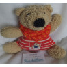 Sigikid - Quietsche - Frottee/Stoff - Bär Smutje - braun, rot-weiß gestreift - ca. 18 cm groß