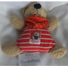 Sigikid - Quietsche - Frottee/Stoff - Bär Smutje - braun, rot-weiß gestreift - ca. 18 cm groß