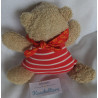 Sigikid - Quietsche - Frottee/Stoff - Bär Smutje - braun, rot-weiß gestreift - ca. 18 cm groß