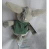 Babydream - Spieltier - Kuscheltier - Esel Emil grau, weiß mit gestreiftem Halstuch und grünem Rucksack - ca. 23 cm - Schlenker