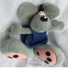 Depesche - Vintage Plüschtier - Diddl Maus grau mit Kleidchen blau - ca. 28 cm groß - Schlenker