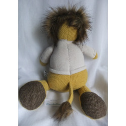 Depot - Plüschtier - For Little Only - Strick - Löwe - senffarben, beige, braun - ca. 48 cm groß - Schlenker