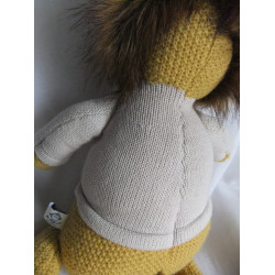 Depot - Plüschtier - For Little Only - Strick - Löwe - senffarben, beige, braun - ca. 48 cm groß - Schlenker