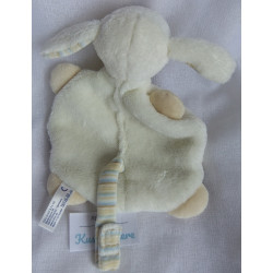 Baby Fehn - Schmusetuch - Schaf wollweiß mit Schnullerband gestreift - ca. 21 cm lang