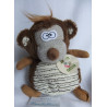 Nature Planet - Plüschtier - Fancy Affe - braun, beige - ca. 17 cm hoch - sitzend