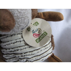 Nature Planet - Plüschtier - Fancy Affe - braun, beige - ca. 17 cm hoch - sitzend