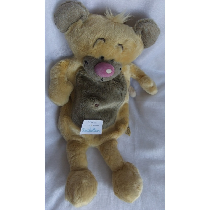 Depesche - Plüschtier Wärmflaschenbezug - Pimboli Bär - hellbraun - ca. 50 cm groß - Schlenker