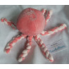 Nattou - Spieltier Plüschtier - Lapidou Krake rosa - gedrehte Tentakel in rosa-weiß - ca. 21 cm lang