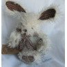 Bukowski Design - Plüschtier - Hase Baby Ernest- wollweiß, braun kariert - ca. 22 cm groß - Schlenker