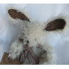 Bukowski Design - Plüschtier - Hase Baby Ernest- wollweiß, braun kariert - ca. 22 cm groß - Schlenker