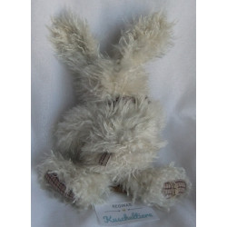 Bukowski Design - Plüschtier - Hase Baby Ernest- wollweiß, braun kariert - ca. 22 cm groß - Schlenker