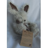 Bukowski Design - Plüschtier - Hase Baby Ernest- wollweiß, braun kariert - ca. 22 cm groß - Schlenker