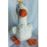 Ikea - Plüschtier - Ankig - Entchen Ente weiß, orange mit Krönchen gelb - ca. 45 cm groß - Schlenker
