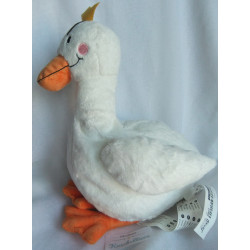 Ikea - Plüschtier - Ankig - Entchen Ente weiß, orange mit Krönchen gelb - ca. 45 cm groß - Schlenker